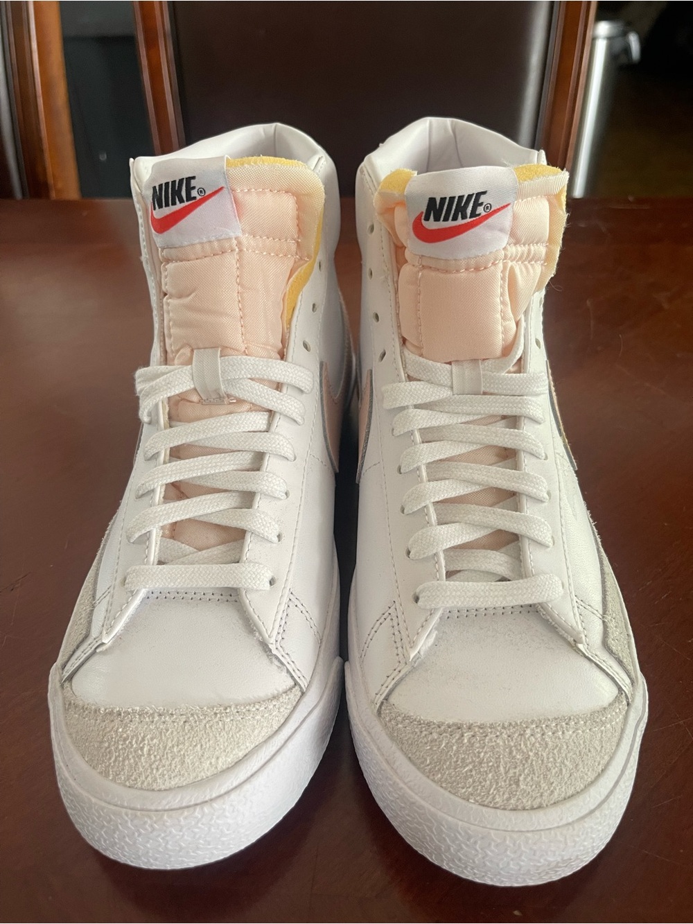 Nike Women’s White Pink High-Top Sneakers